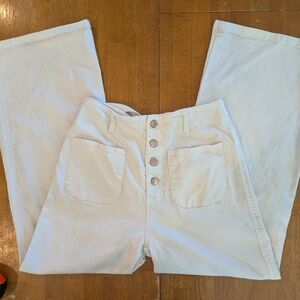 🤍 Entro High-Waisted Button Fly Pants | Cream | Size M